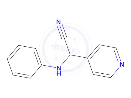 Chemical structure of 2-(Phenylamino)-2-(pyridin-4-yl)acetonitrile