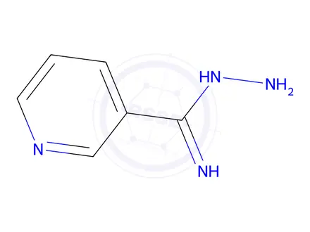 Chemical structure of N-aminopyridine-3-carboximidamide hydrochloride