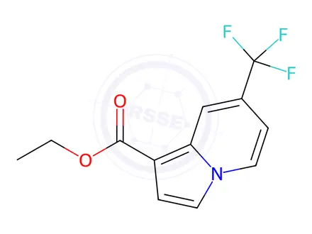 Chemical structure of Ethyl 7-(trifluoromethyl)indolizine-1-carboxylate