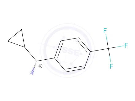 Chemical structure of (R)-cyclopropyl(4-(trifluoromethyl)phenyl)methanamine