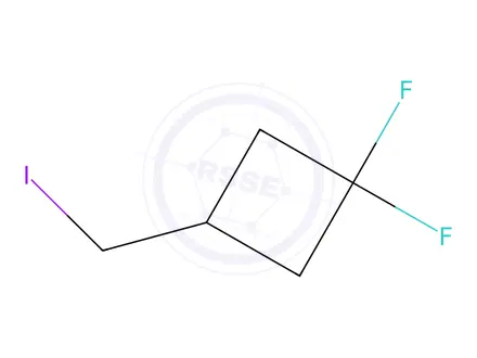 Chemical structure of 1,1-difluoro-3-(iodomethyl)cyclobutane