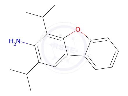 Chemical structure of 2,4-Diisopropyldibenzo[b,d]furan-3-aMine
