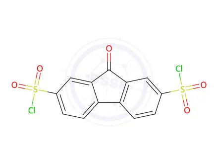 Chemical structure of FLUOREN-9-ONE-2,7-DISULFONYL CHLORIDE
