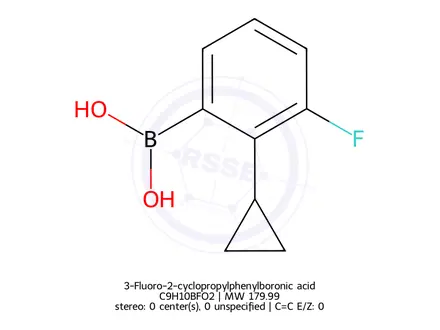 Chemical structure of (2-Cyclopropyl-3-fluorophenyl)boronic acid