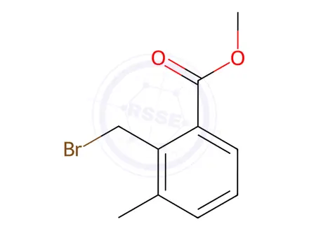 Chemical structure of BENZOIC ACID, 2-(BROMOMETHYL)-3-METHYL-, METHYL ESTER