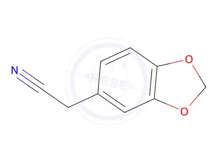 Chemical structure of Homopiperonylonitrile