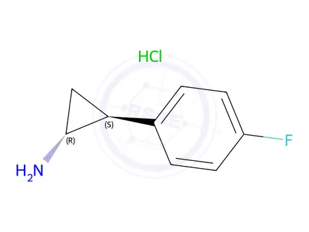 Chemical structure of trans-[2-(4-Fluorophenyl)cyclopropyl]amine Hydrochloride
