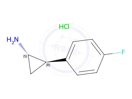 Chemical structure of (1S,2R)-2-(4-Fluorophenyl)cyclopropan-1-amine hydrochloride