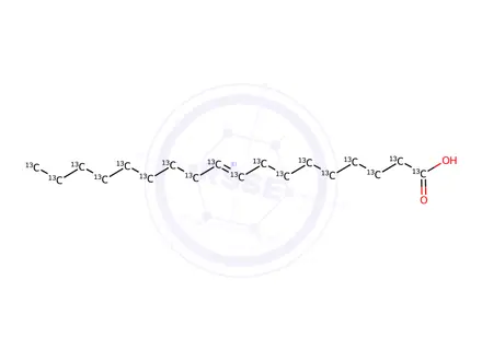 Chemical structure of Oleic acid-13C18