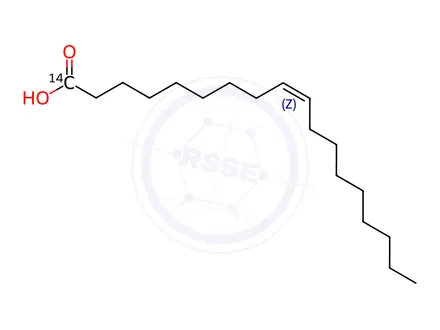 Chemical structure of OLEIC ACID, [1-14C]
