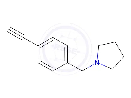 Chemical structure of PYRROLIDINE, 1-[(4-ETHYNYLPHENYL)METHYL]