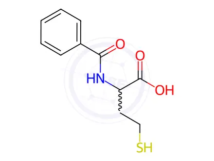 Chemical structure of N-Benzoyl DL-homocysteine