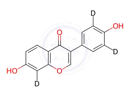 Chemical structure of Daidzein-3',5',8-d3