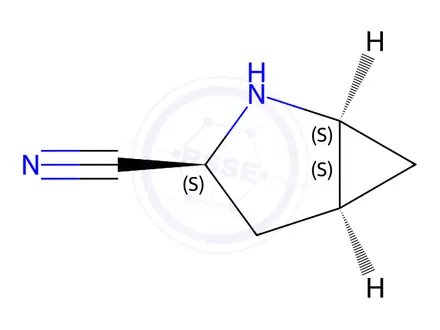Chemical structure of (1S,3S,5S)-2-azabicyclo[3.1.0]hexane-3-carbonitrile
