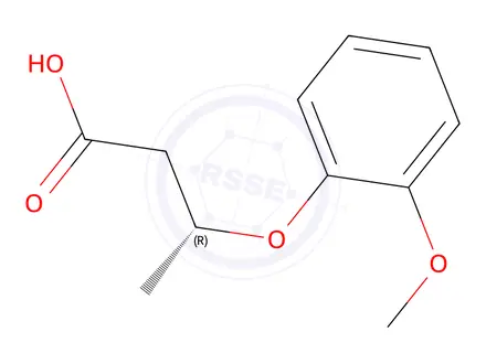 Chemical structure of (R)-3-(2-methoxyphenoxy)butanoic acid