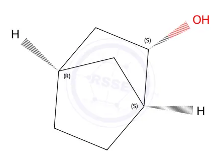 Chemical structure of Bicyclo(2.2.1)heptan-2-ol, (1R,2R,4S)-rel-