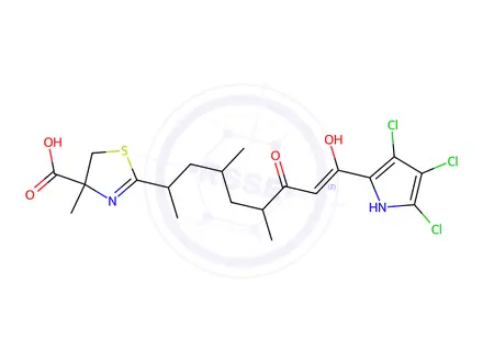 Chemical structure of thiazohalostatin