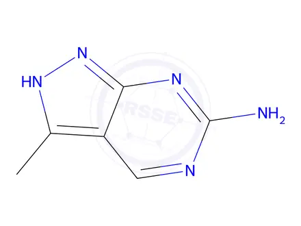 Chemical structure of 3-Methyl-1H-pyrazolo[3,4-d]pyrimidin-6-amine