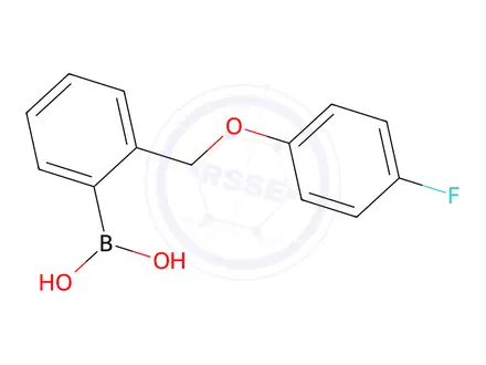 Chemical structure of [2-(4-fluorophenoxymethyl)phenyl]boronic acid
