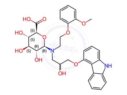 Chemical structure of Carvedilol N’-β-D-Glucuronide
