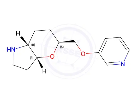 Chemical structure of rel-(3AR,5S,7aR)-5-((pyridin-3-yloxy)methyl)octahydropyrano[3,2-b]pyrrole