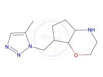 Chemical structure of 7-((5-Methyl-1H-1,2,3-triazol-1-yl)methyl)octahydrocyclopenta[b][1,4]oxazine