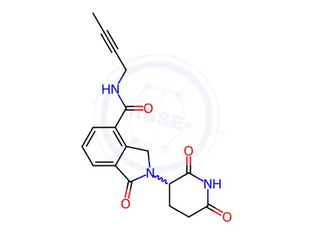 Chemical structure of N-but-2-ynyl-2-(2,6-dioxo-3-piperidyl)-1-oxo-isoindoline-4-carboxamide