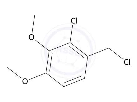 Chemical structure of 2-chloro-1-(chloromethyl)-3,4-dimethoxybenzene