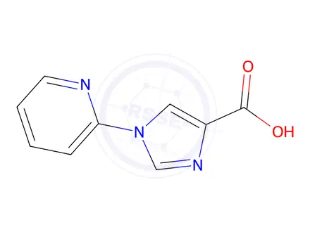Chemical structure of 1-(Pyridin-2-yl)-1H-imidazole-4-carboxylic acid
