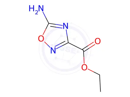 Chemical structure of ethyl 5-amino-1,2,4-oxadiazole-3-carboxylate