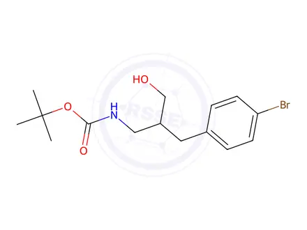 Chemical structure of b-[(Boc-amino)methyl]-4-bromobenzenepropanol