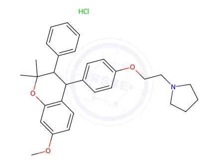 Chemical structure of levo-Ormeloxifene