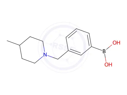 Chemical structure of (3-((4-Methylpiperidin-1-yl)methyl)phenyl)boronic acid