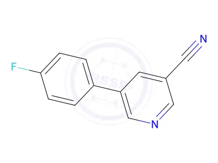 Chemical structure of 5-(4-fluorophenyl)pyridine-3-carbonitrile