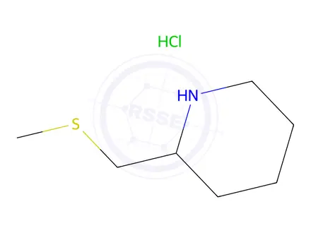 Chemical structure of 2-((Methylthio)methyl)piperidine hydrochloride