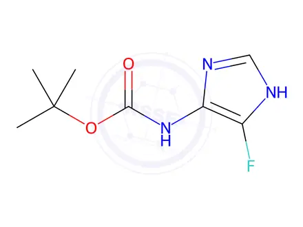 Chemical structure of Carbamic acid, (5-fluoro-1H-imidazol-4-yl)-, 1,1-dimethylethyl ester (9CI)