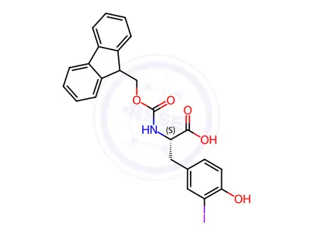 Chemical structure of Fmoc-3-iodo-Tyr-OH