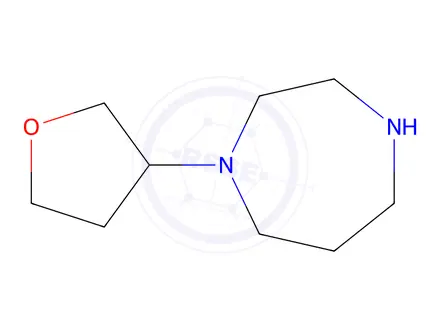 Chemical structure of 1-(oxolan-3-yl)-1,4-diazepane