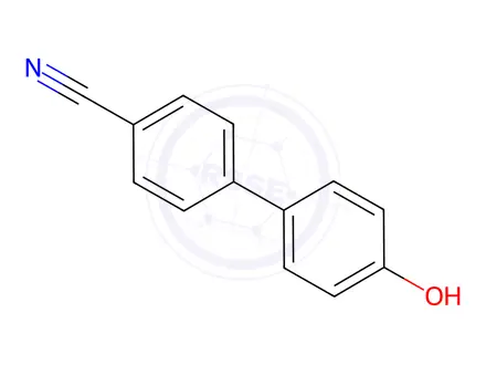 Chemical structure of 4'-Hydroxy-4-biphenylcarbonitrile