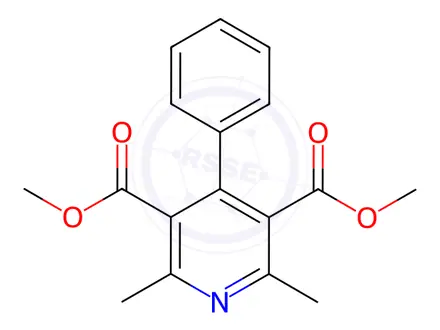 Chemical structure of Dimethyl 2,6-dimethyl-4-phenylpyridine-3,5-dicarboxylate