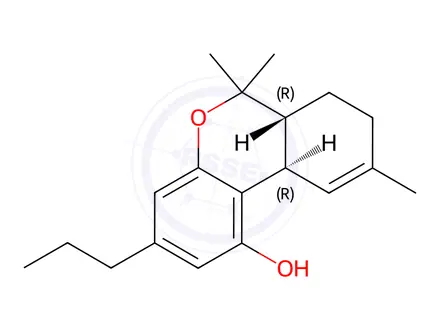Chemical structure of Delta 9-Tetrahydrocannabivarin