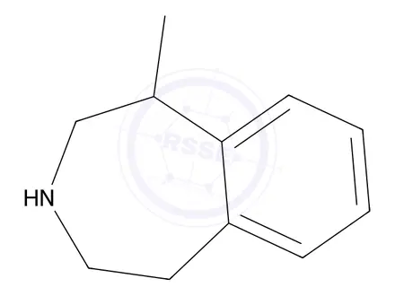 Chemical structure of 1-methyl-2,3,4,5-tetrahydro-1H-3-benzazepine