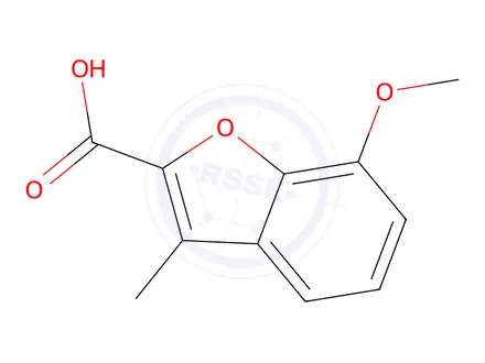 Chemical structure of 7-methoxy-3-methyl-1-benzofuran-2-carboxylic Acid