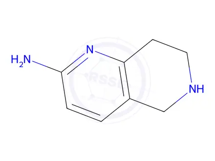 Chemical structure of 5,6,7,8-tetrahydro-1,6-naphthyridin-2-amine dihydrochloride