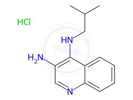 Chemical structure of 4-Isobutylamino-3-aminoquinoline Hydrochloride