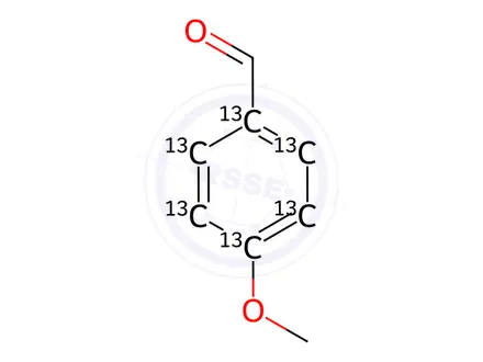Chemical structure of 4-Anisaldehyde-13C6