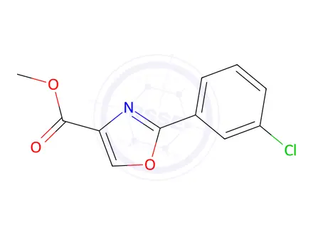 Chemical structure of Methyl 2-(3-chlorophenyl)oxazole-4-carboxylate