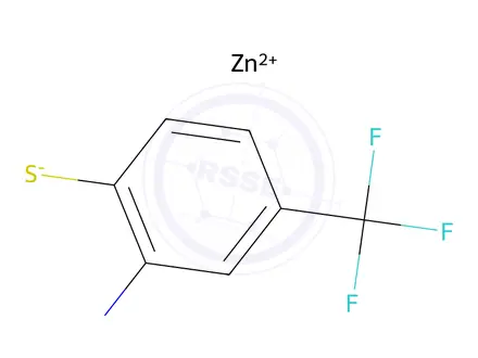 Chemical structure of Monozinc(II) mono(2-amino-4-(trifluoromethyl)benzenethiolate)