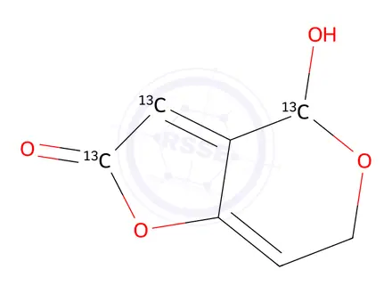 Chemical structure of Patulin-13C3