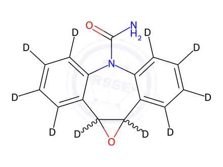 Chemical structure of Carbamazepine-10,11-Epoxide-d10 (rings-d10)